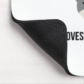 ピットブルのおもしろいなピットブルを愛するちょうど女の子 マウスパッド (コーナー)