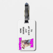 ピットブルのお母さん犬 ラゲッジタグ (裏面縦)