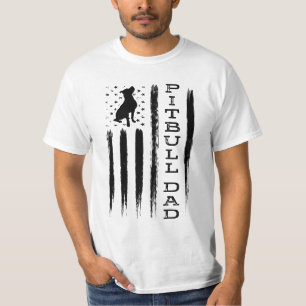 ピットブルのパパのワイシャツメンズ誇りを持ったなピット・ブル犬のTシ Tシャツ