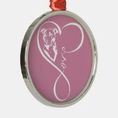 ピットブルの完全な心拍の優れた円形のオーナメント メタルオーナメント (右)