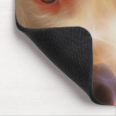 ピットブルの小犬は芸術の写真撮影を注目します マウスパッド (コーナー)