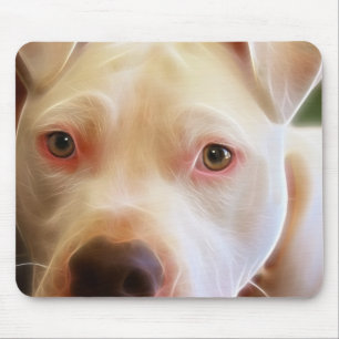 ピットブルの小犬は芸術の写真撮影を注目します マウスパッド
