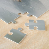 ピットブルの犬が雪のクリスマス ジグソーパズル (側面)