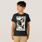 ピットブルの犬種を責めるな、行いを責めろ Tシャツ (正面フル)