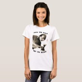 ピットブルの犬種を責めるな、行いを責めろ Tシャツ (正面フル)