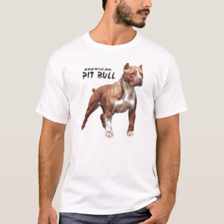 ピットブルの白のティー Tシャツ