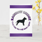 ピットブルの虹橋悔やみや弔慰カード カード (黄色い花)