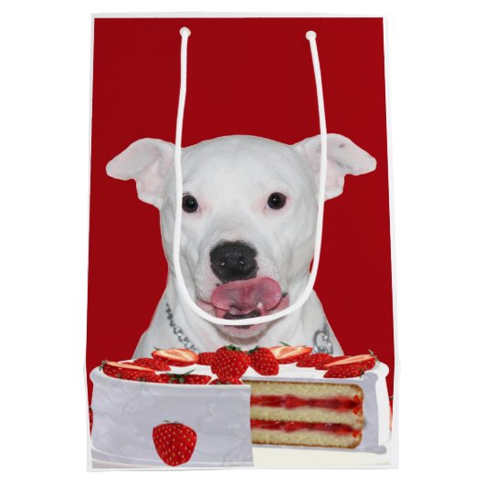 ピットブルの誕生日 ミディアムペーパーバッグ (裏面)