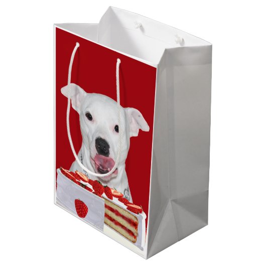 ピットブルの誕生日 ミディアムペーパーバッグ (裏面アングル)