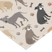 ピットブルの足と骨のショートテーブルランナー ショートテーブルランナー (コーナー)