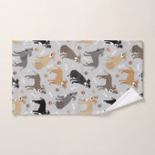 ピットブルの足と骨バスタオルセット バスタオルセット (ハンドタオル)