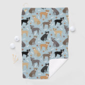 ピットブルの足と骨 ゴルフタオル