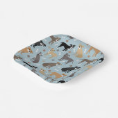 ピットブルの足と骨 ペーパープレート (傾斜あり)