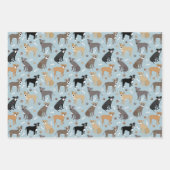 ピットブルの足と骨 ラッピングペーパーシート (正面)