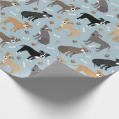 ピットブルの足と骨 ラッピングペーパー (角)