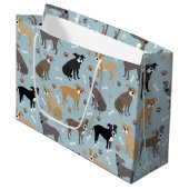 ピットブルの足と骨 ラージペーパーバッグ (正面アングル)