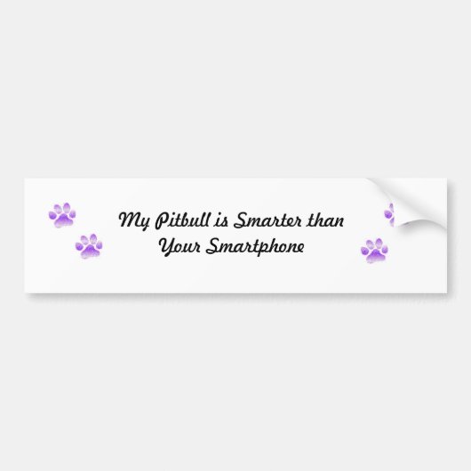 ピットブルはより頭が切れるです バンパーステッカー (正面)