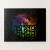 ピットブルは十分に長い犬の目を見た ジグソーパズル (横)