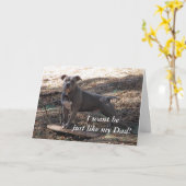 ピットブルは私のパパ父の日記同様 カード (黄色い花)