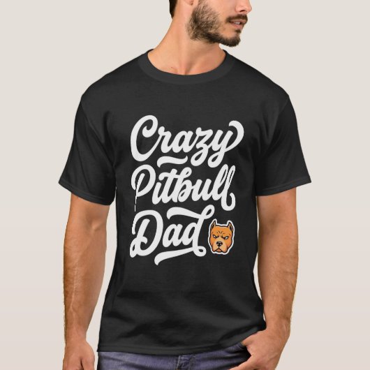 ピットブルを愛するお父さん Tシャツ (正面)