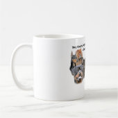 ピットブルを救って下さい コーヒーマグカップ (左)