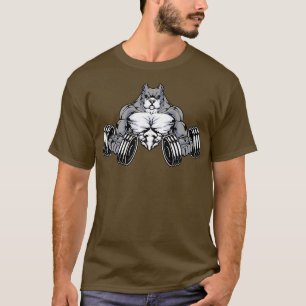 ピットブルアットダンベルボディビル Tシャツ