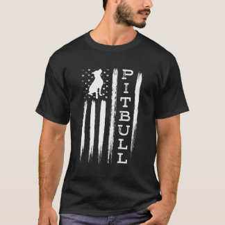 ピットブルアメリカンフラッグピットブルS Tシャツ
