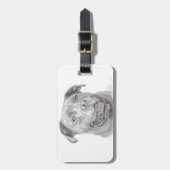 ピットブルアートスケッチ ラゲッジタグ (正面縦)