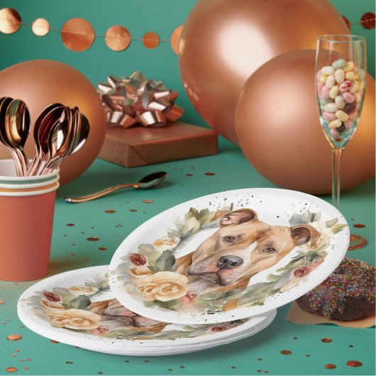 ピットブルクリスマスリースフェスティバルカップ ペーパープレート (複数)