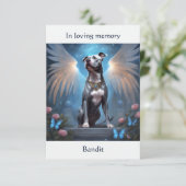 ピットブルグレイ記念詩名前をカスタムする悔やみや弔慰 サンキューカード (スタンド正面)