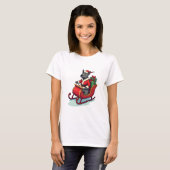 ピットブルサンタライド Tシャツ (正面フル)