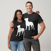 ピットブルシルエットおもしろいシャツキュート犬のオーナーブレ Tシャツ (ユニセックス)