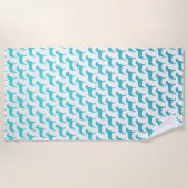 ピットブルシルエットのパターン ビーチタオル (正面)