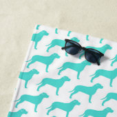 ピットブルシルエットのパターン ビーチタオル (インサイチュ)