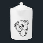 ピットブルスケッチシンプル愛犬家白黒<br><div class="desc">シンプルピットブルの白黒デジタルスケッチ。犬やピットブルに最適!</div>