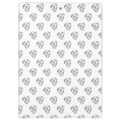 ピットブルスケッチシンプル愛犬家白黒 クリップボード (裏面)