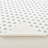 ピットブルスケッチシンプル愛犬家白黒 シェルパブランケット (3/4)