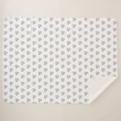 ピットブルスケッチシンプル愛犬家白黒 シェルパブランケット (正面(横))