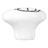 ピットブルスケッチシンプル愛犬家白黒 セラミックノブ (側面)