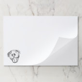 ピットブルスケッチシンプル愛犬家白黒 ペーパーパッド (折り畳み)