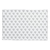 ピットブルスケッチシンプル愛犬家白黒 枕カバー (裏面-左)