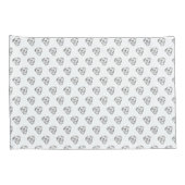 ピットブルスケッチシンプル愛犬家白黒 枕カバー (裏面-右)