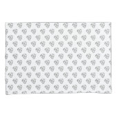 ピットブルスケッチシンプル愛犬家白黒 枕カバー (正面右)