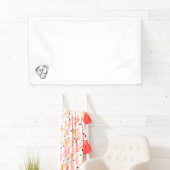 ピットブルスケッチシンプル愛犬家白黒 横断幕 (インサイチュ)