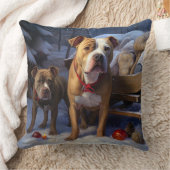 ピットブルスノウリースレイクリスマスデコール クッション (ブランケット)