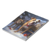 ピットブルスノウリースレイクリスマスデコール ノートパッド (回転)