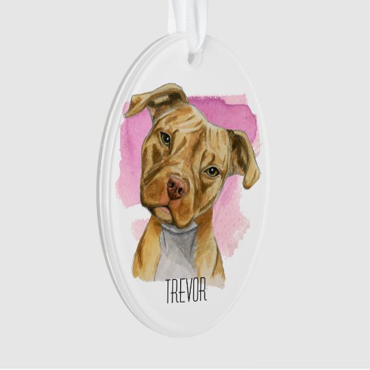 ピットブルテリアののこ仕上げハンマーの傾き|はあなたの名前を加えます オーナメント (正面)