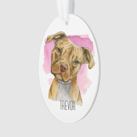 ピットブルテリアののこ仕上げハンマーの傾き|はあなたの名前を加えます オーナメント (正面)