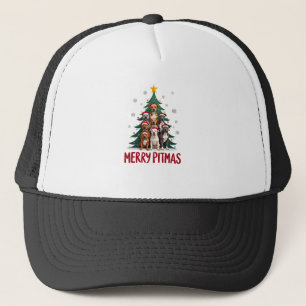 ピットブルテリアのクリスマスTシャツ メリー・ピットマス キャップ