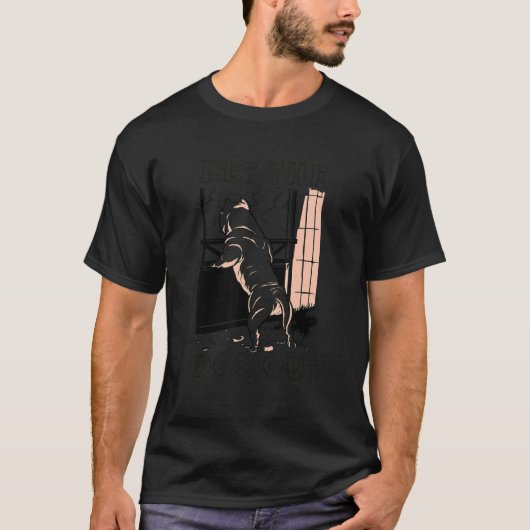 ピットブルテリアの飼い主パロディ Tシャツ (正面)